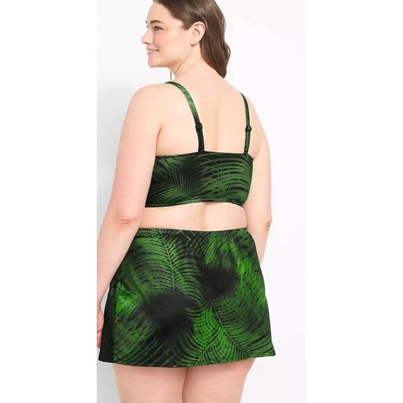 Cacique Breezy Palm 2pc Swim Set Bikini Top 44DD Skirted Bikini Bottom 22 - Picture 2 of 16